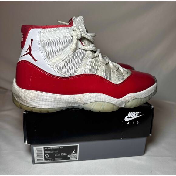 Size 9 - Nike Air Jordan 11 Retro Cherry Men's Shoes Ships Now - Picture 1 of 10